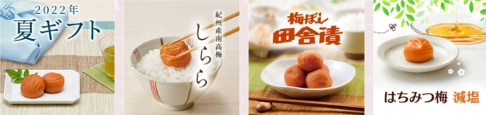 「紀州梅の里なかた」オンラインショップ 販売サイトへ